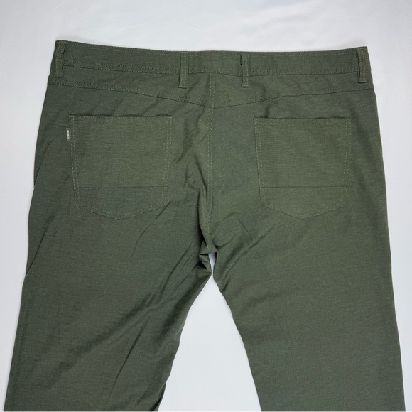 Linksoul Mens 5 Pocket Boardwalker Golf Pants 40 x 31 Olive Tapered Stretch B1 - Picture 5 of 9